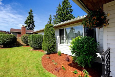 House exterior with brick wall trim Stock photo © iriana88w