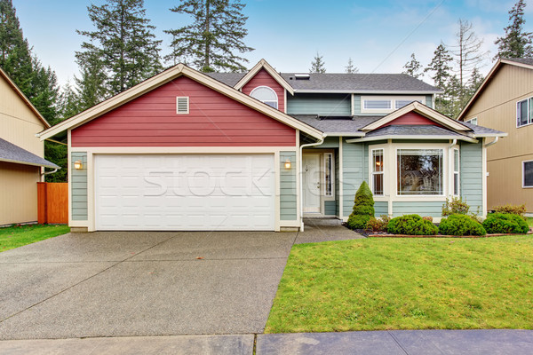 Classic house with garage and driveway. Stock photo © iriana88w