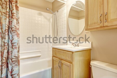 Stock photo: Warm tones tathroom interior