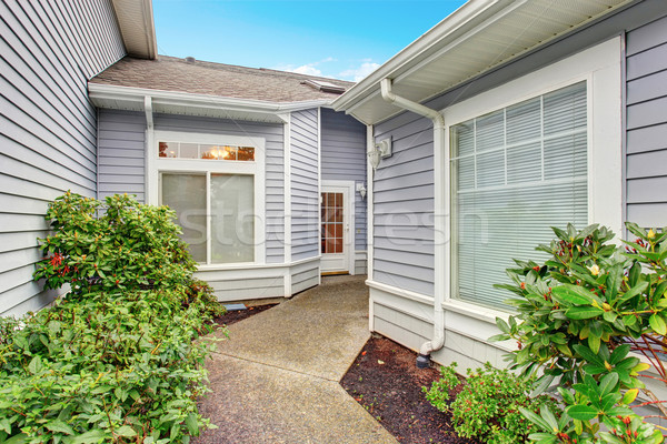 Simple walkway entrance to modern northwest home. Stock photo © iriana88w