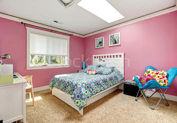 Beautiful pink bedroom for girls Stock photo © iriana88w