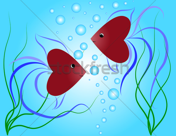  Small fishes-hearts Stock photo © Irinavk