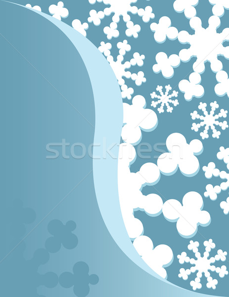 Stock fotó: Absztrakt · tél · nagy · fehér · hópehely · számítógép