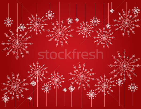 snowflake red Stock photo © Irinavk