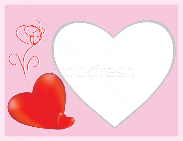 [[stock_photo]]: Déclaration · amour · coeur · fleurs · rose · art