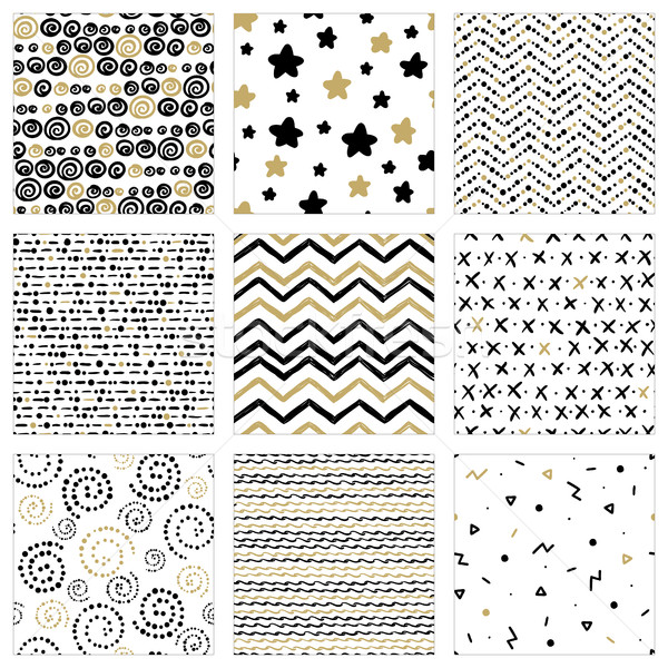 Set pattern with gold Stock photo © Irinka_Spirid