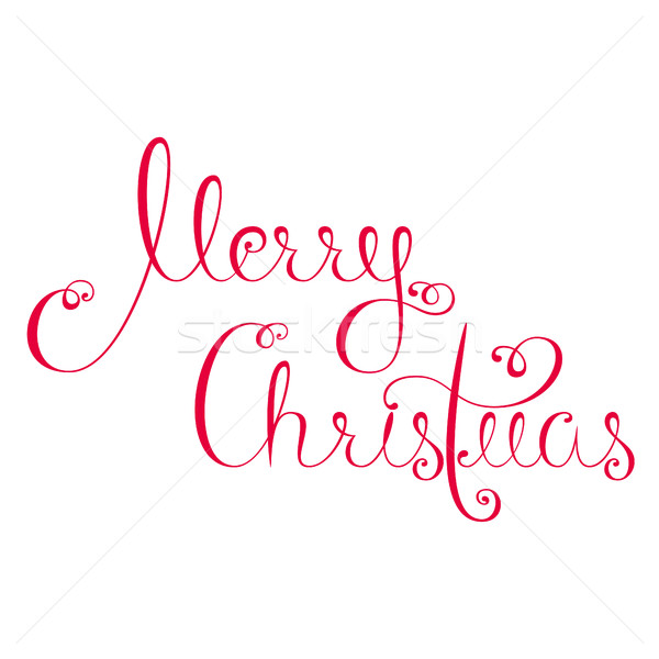 Merry Christmas lettering Stock photo © Irinka_Spirid