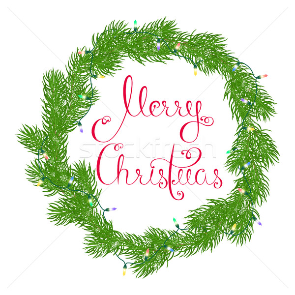 Festive round wreath Stock photo © Irinka_Spirid