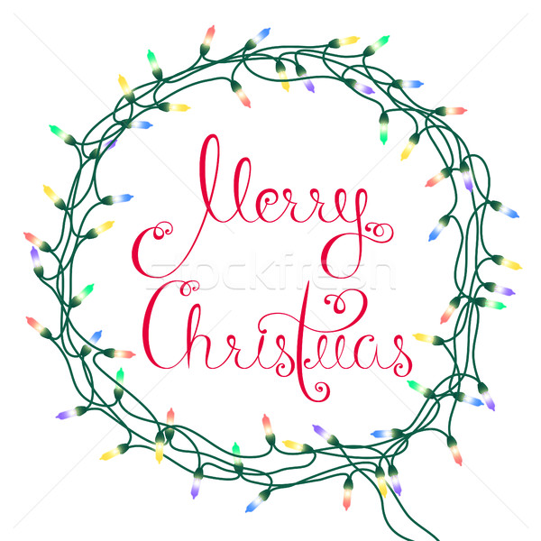 Merry Christmas garland  Stock photo © Irinka_Spirid