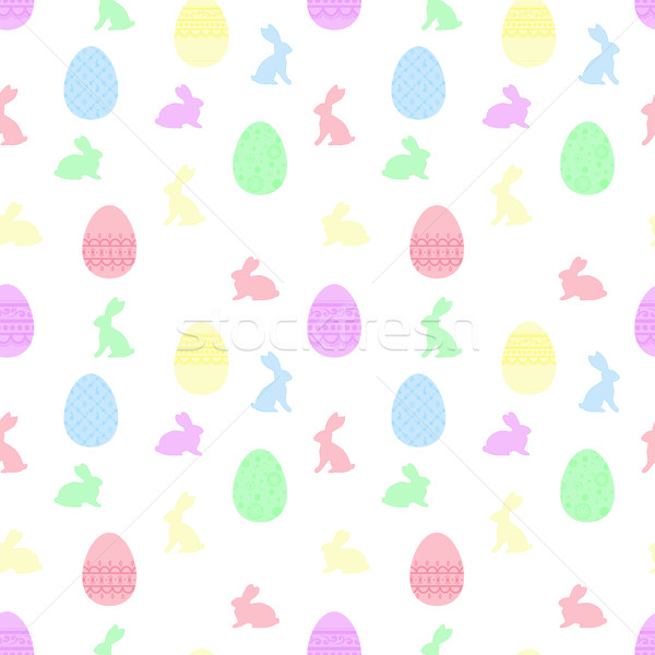 Stock photo: Easter seamless pattern