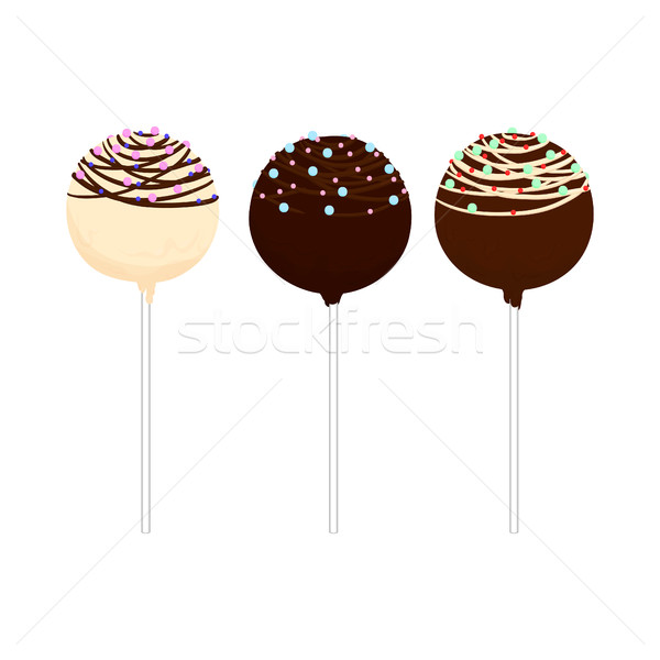 Set of Cake Pops Stock photo © Irinka_Spirid