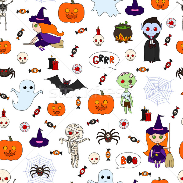 Seamless pattern Halloween Stock photo © Irinka_Spirid