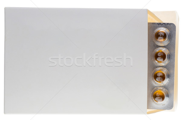 Blister in a box pack isolated on white background Stock photo © ironstealth