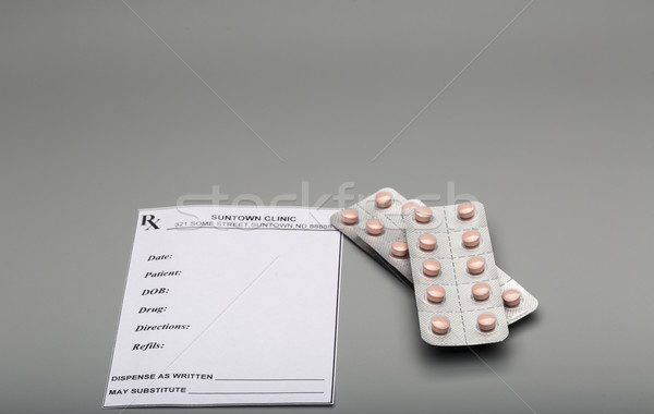 Verschreibung Pille Blister Arzt medizinischen Krankenhaus Stock foto © ironstealth