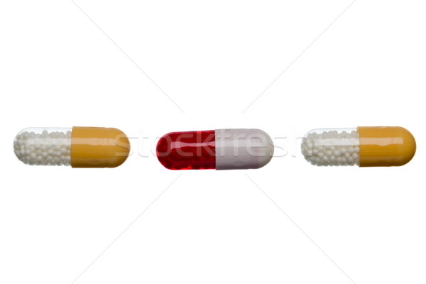Pills capsule isolated on white background Stock photo © ironstealth