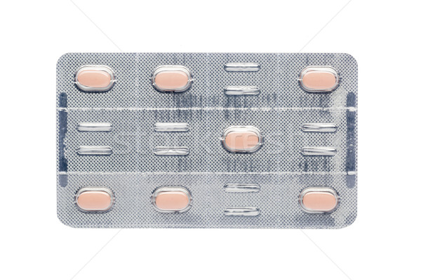 The pastel pills in a blister Stock photo © ironstealth
