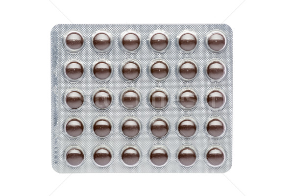 The brown pills in a blister Stock photo © ironstealth