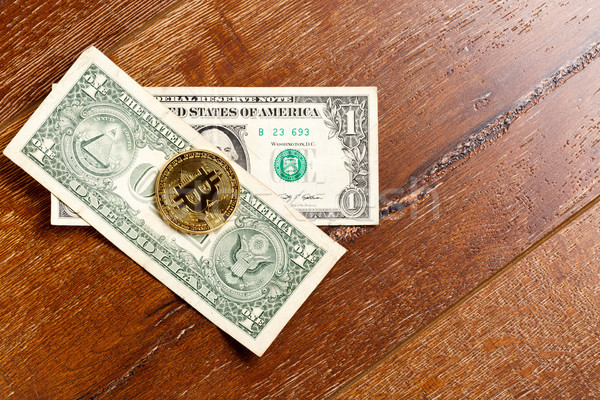 Metal bitcoin coin Stock photo © ironstealth