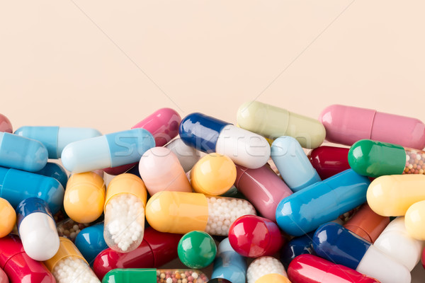 Colorful pills with copy space Stock photo © ironstealth