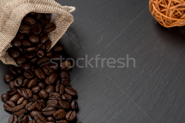 コーヒー 豆 暗い 石 テクスチャ ストックフォト © ironstealth