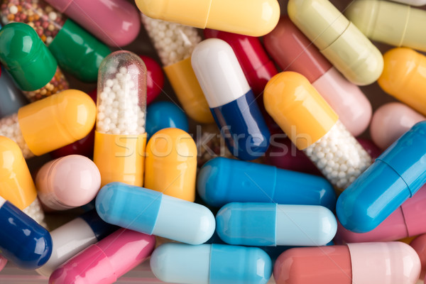 Various multicolor pills and capsules Stock photo © ironstealth