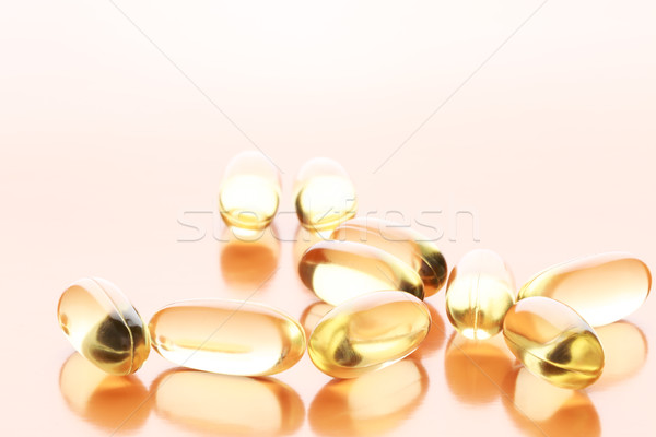 Omega 3 capsules heldere horizontaal Blauw Stockfoto © ironstealth