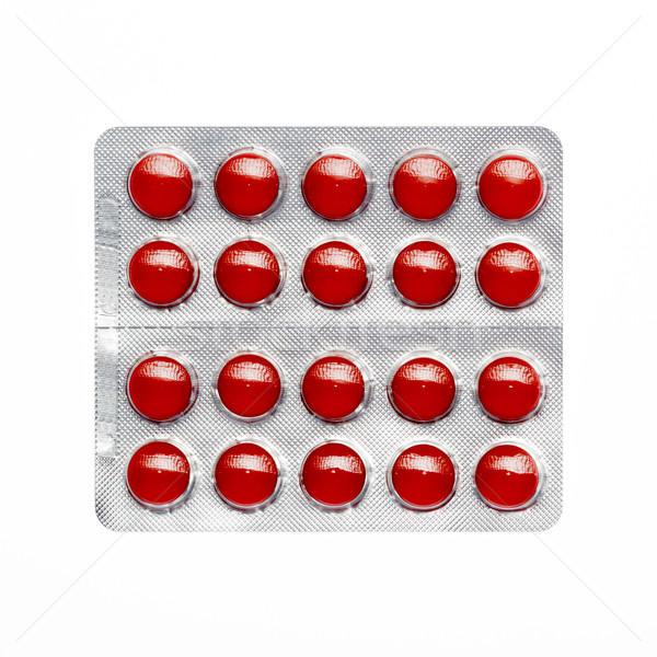 Red pills blister pack Stock photo © ironstealth