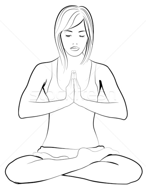 Stock photo: young  woman practicing yoga