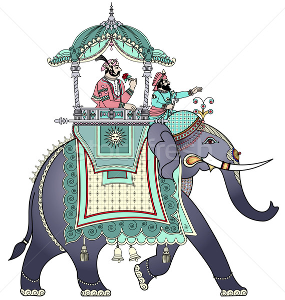 Indian elefant om culoare Asia Imagine de stoc © isaxar