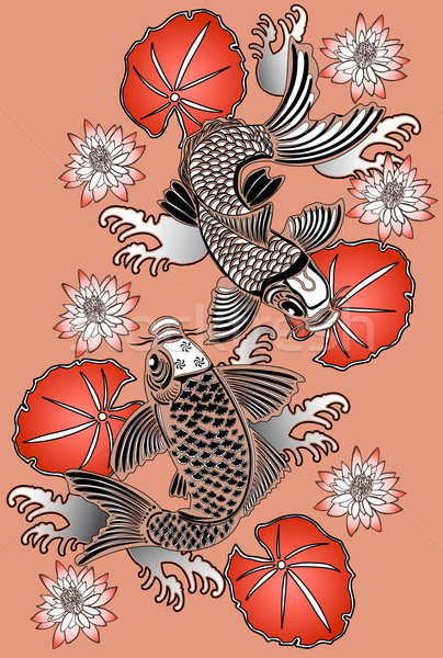 Stock photo: Koi fishes