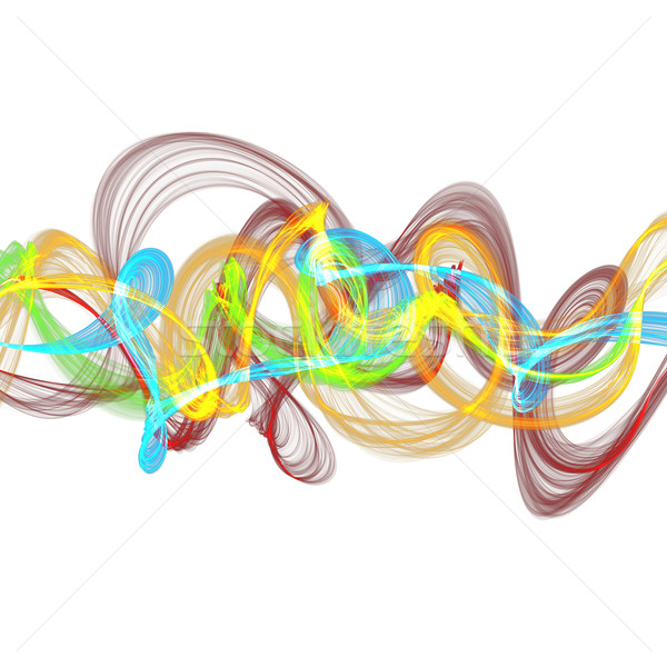 ストックフォト: 抽象的な · 波 · カラフル · デザイン · 煙 · 虹
