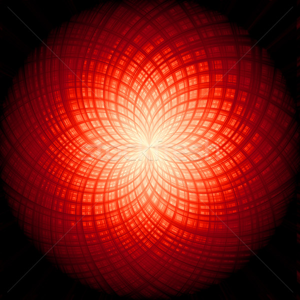 ストックフォト: 抽象的な · 幾何学模様 · 黒 · 花 · 太陽 · 光