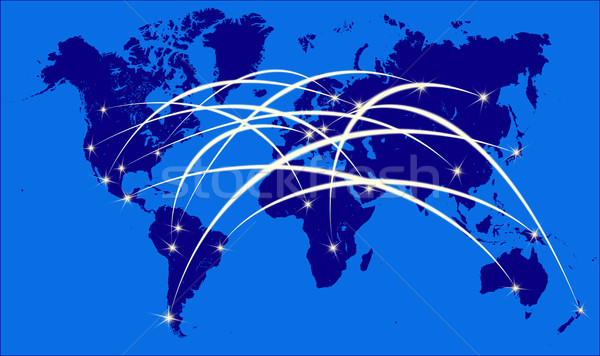 Internet mappa del mondo mondo sfondo terra Ocean Foto d'archivio © Iscatel