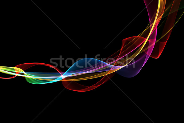 Soyut şerit dalgalar renkli ışık hızlandırmak Stok fotoğraf © Iscatel