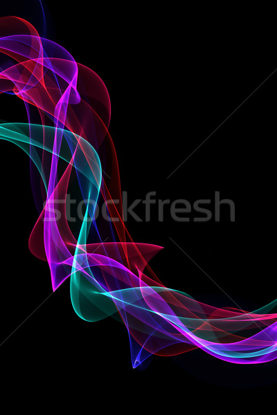 Soyut şerit dalgalar renkli dizayn duman Stok fotoğraf © Iscatel