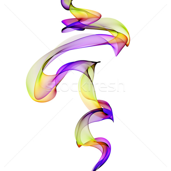 抽象 波浪 設計 吸煙 彩虹 商業照片 © Iscatel