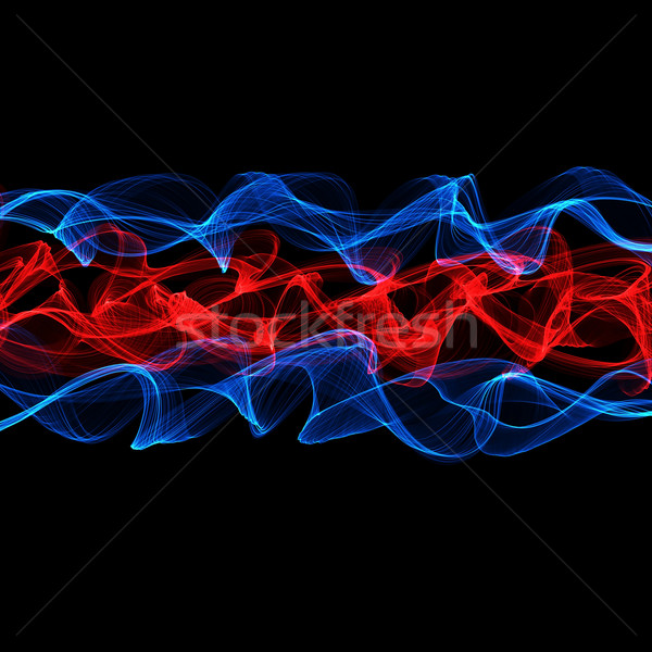 Abstrato ondas vermelho azul projeto fumar Foto stock © Iscatel