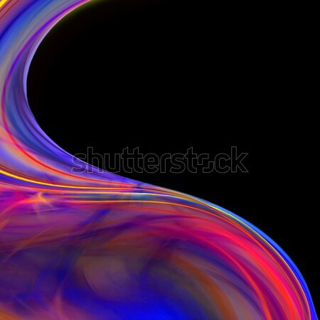 Abstract ondulato colorato design sfondo nero Foto d'archivio © Iscatel
