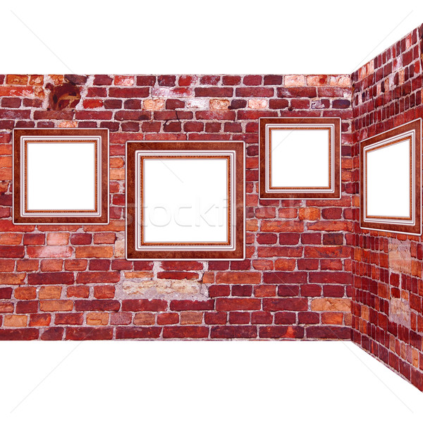 frames old leather on a brickwall Stock photo © Iscatel