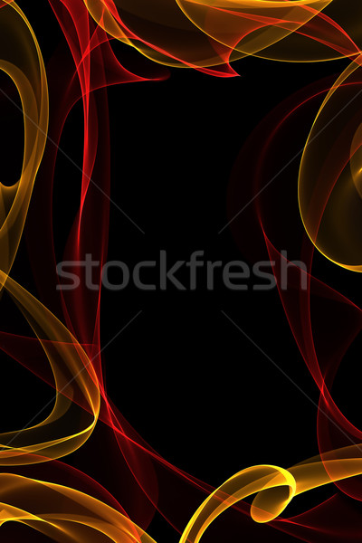 Absztrakt keret színes szalag festmény piros Stock fotó © Iscatel