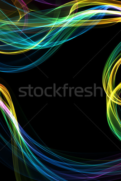 Résumé ruban vagues coloré lumière fond [[stock_photo]] © Iscatel