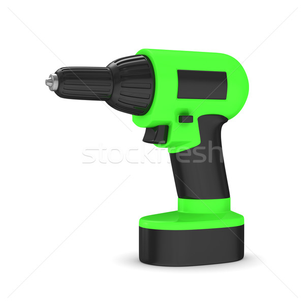 Drill on white background. Isolated 3D image Stock photo © ISerg