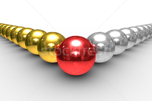 Stock photo: leadership concept on white background. Isolated 3D image