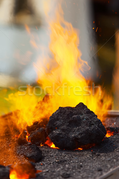 Burning of coal in smithy Stock photo © ISerg