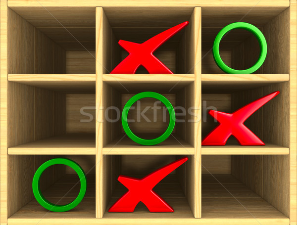 tic tac toe game. 3D illustration Stock photo © ISerg