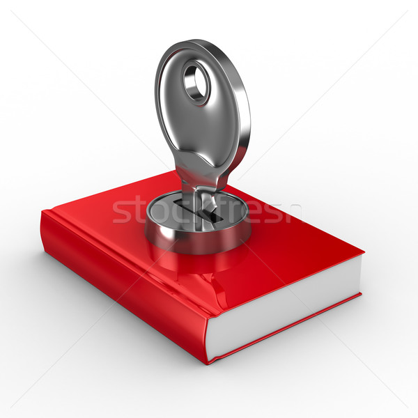 Closed book on white background. Isolated 3D image Stock photo © ISerg