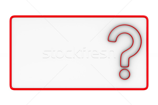 billboard with question on white background. Isolated 3D image Stock photo © ISerg