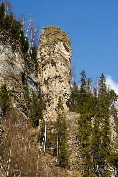 Column on mountain. A landscape. Stock photo © ISerg