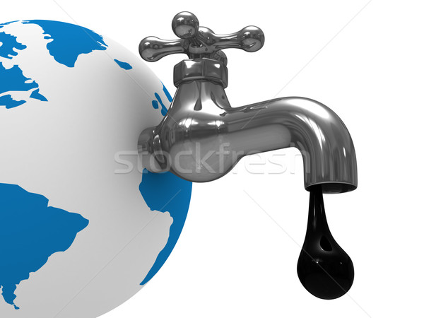Oil stocks on earth. Isolated 3D image Stock photo © ISerg