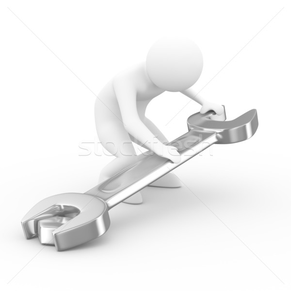Stock photo: fast technical help on white. Isolated 3D image